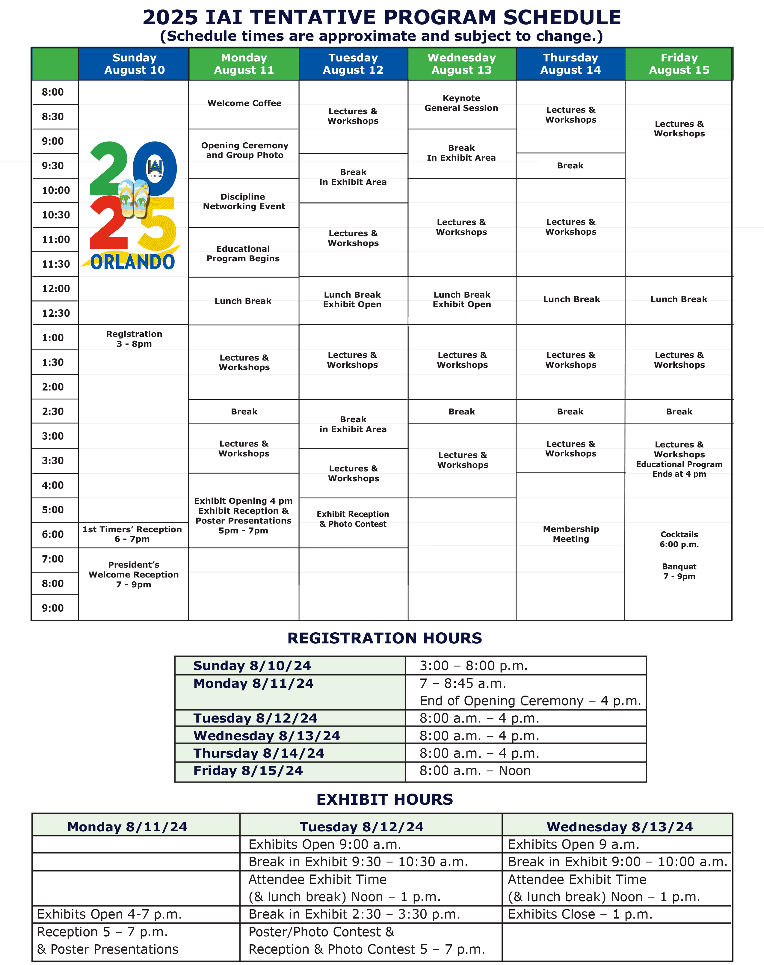 2025 Conference Program Schedule International Association for Identification